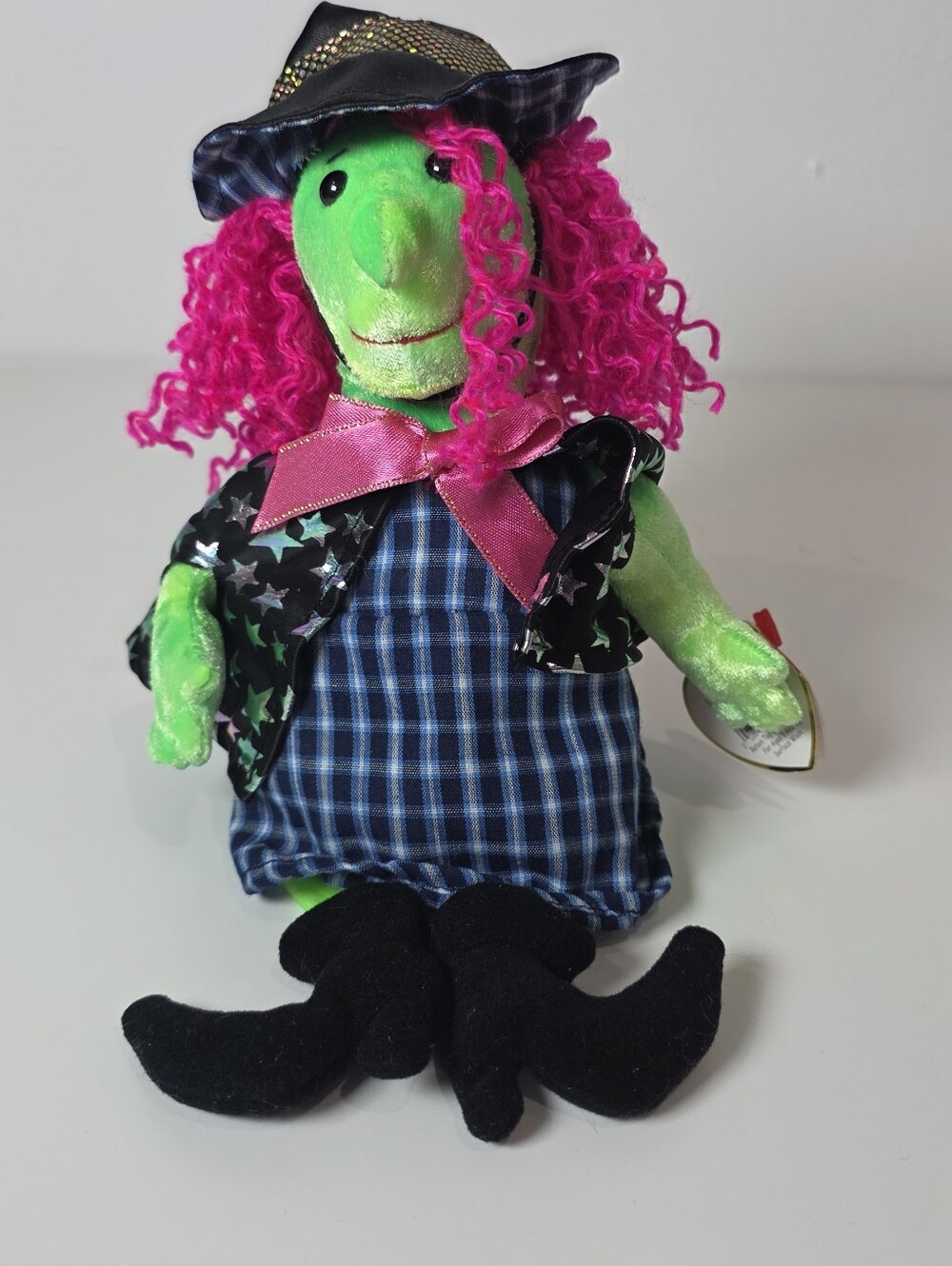 🎃 Vintage Retired Ty Beanie Baby Scary the Witch👻DOB:10/25/2000 Tag Error 2001